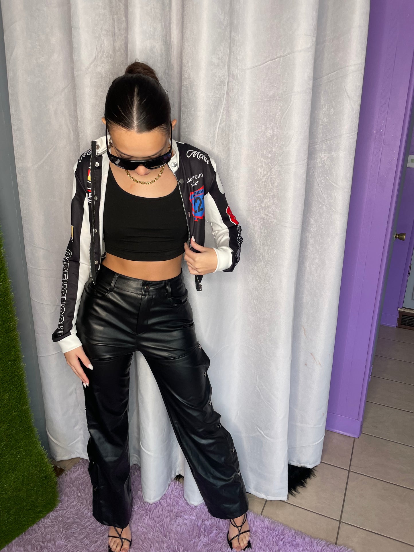 Black Patched Jacket