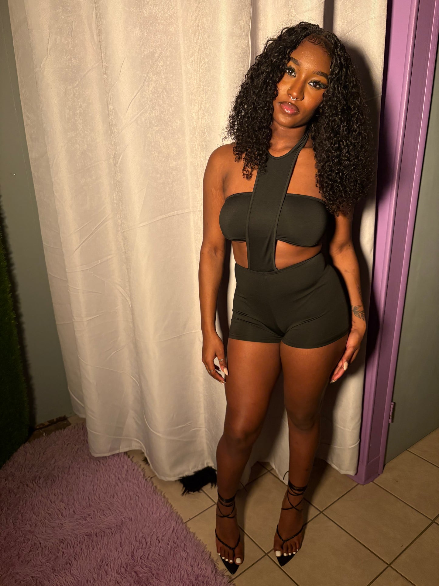Short Cross Romper