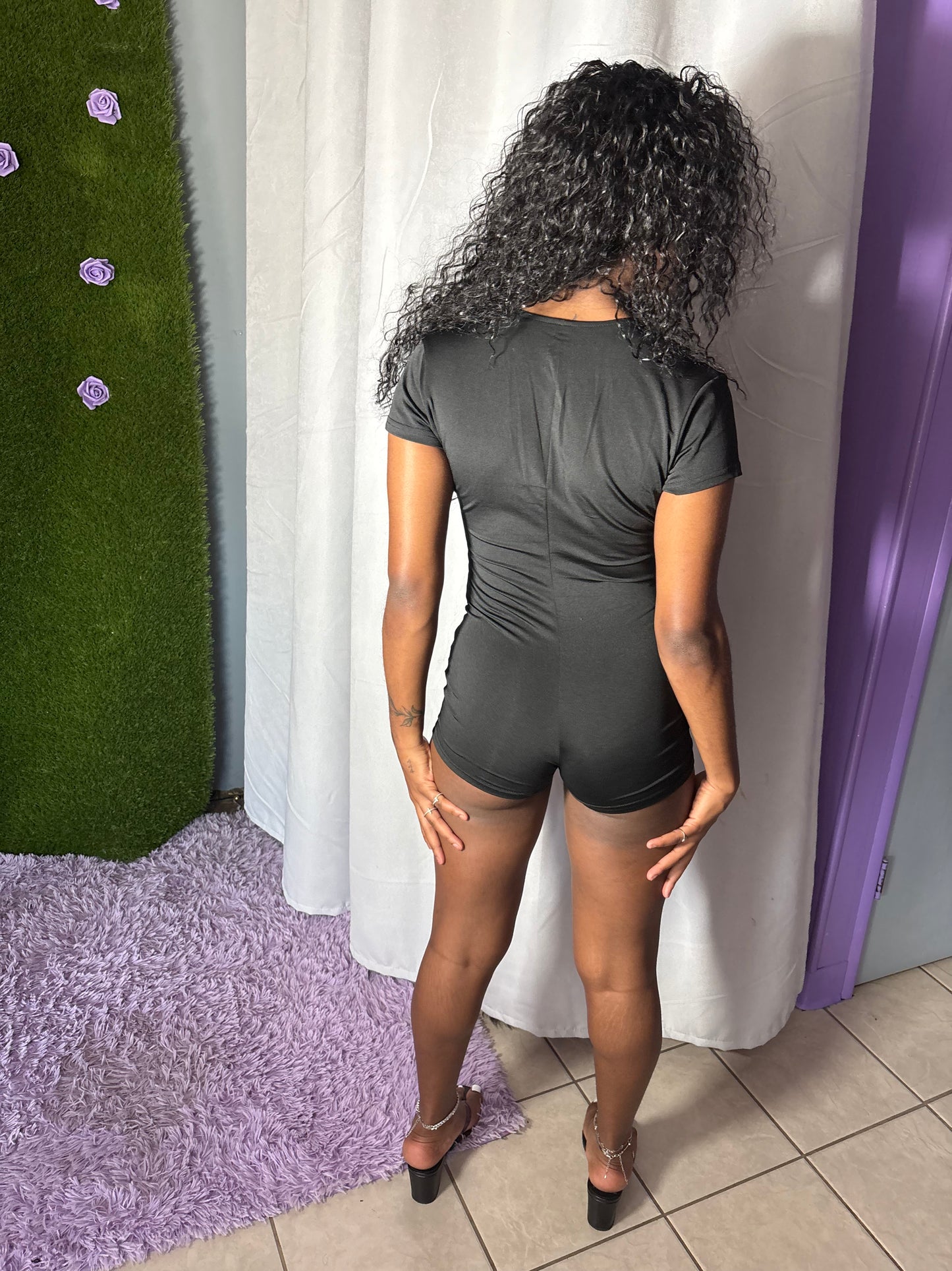 Black V Romper
