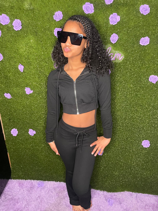 Black Flare Sweatsuit