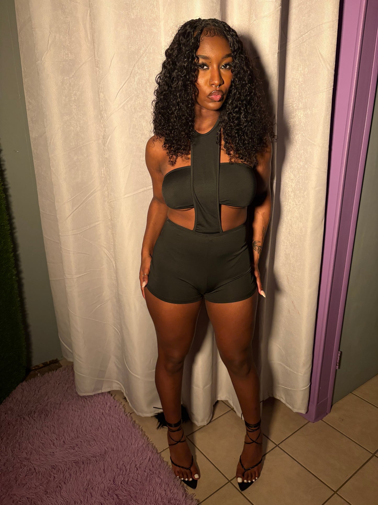 Short Cross Romper