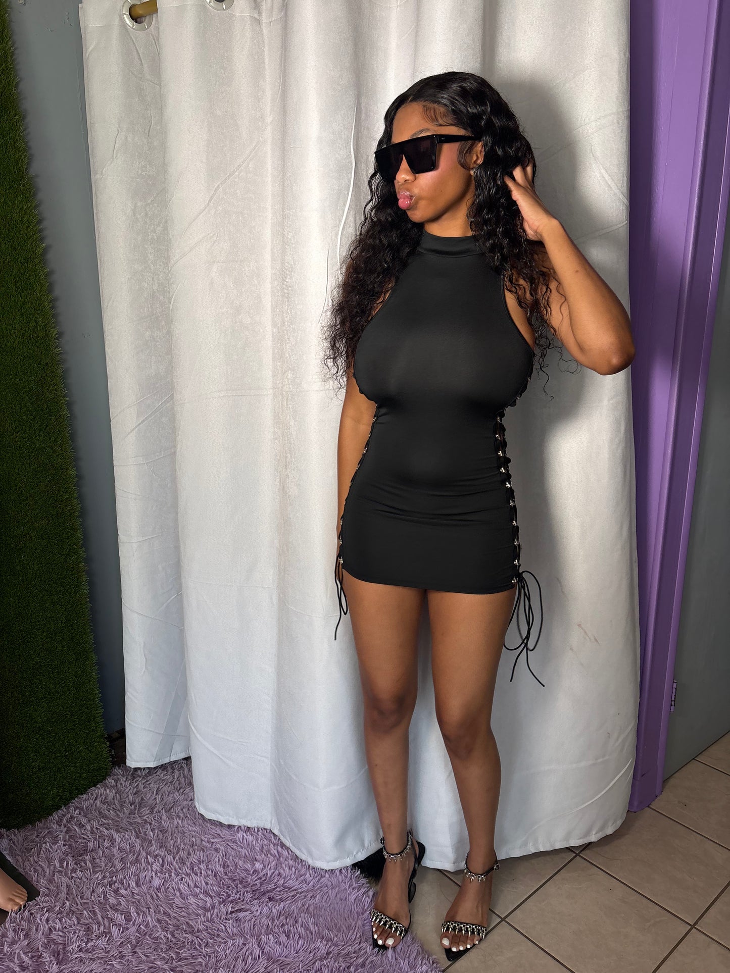 side cut dress
