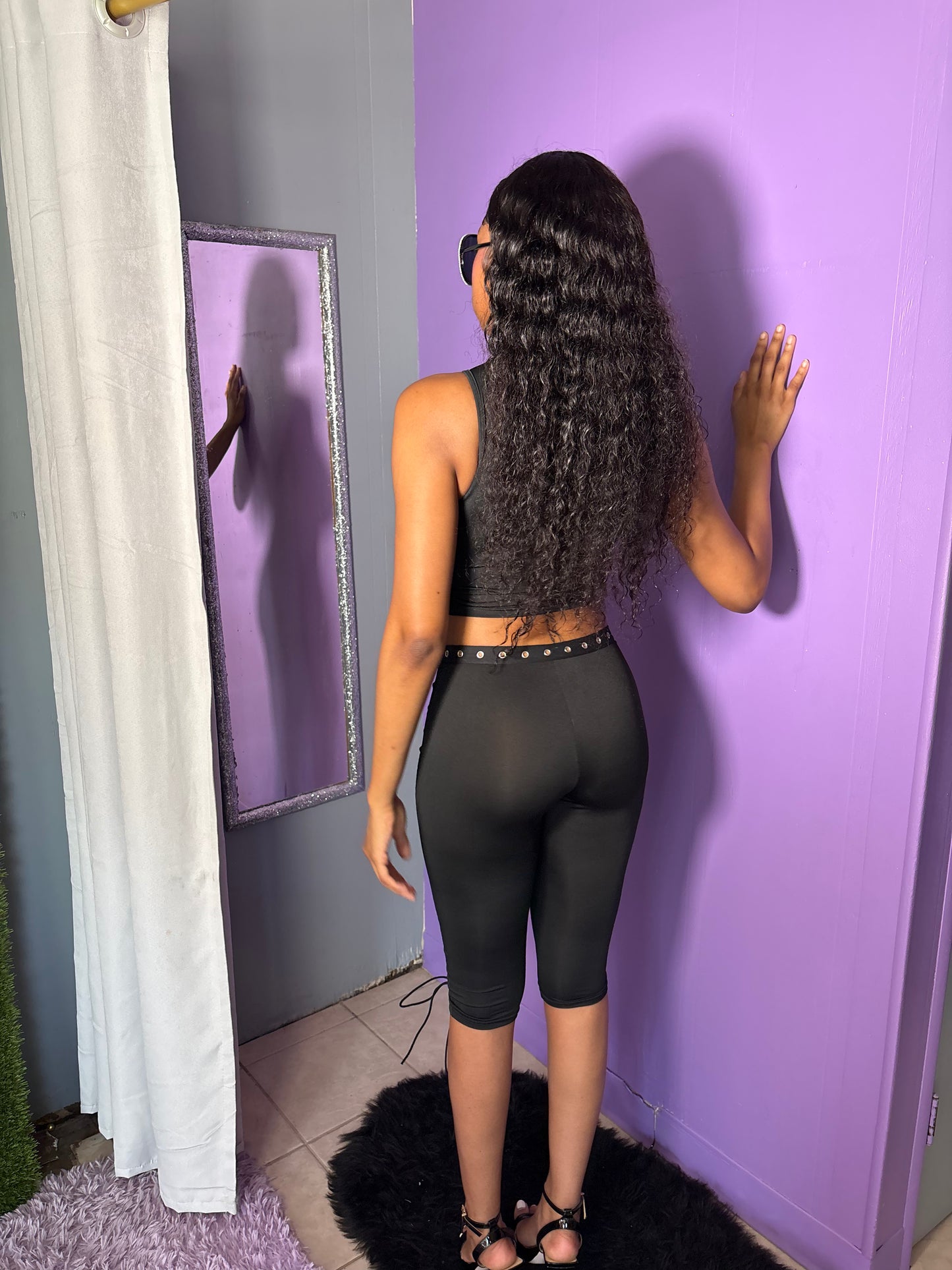 laced capri set